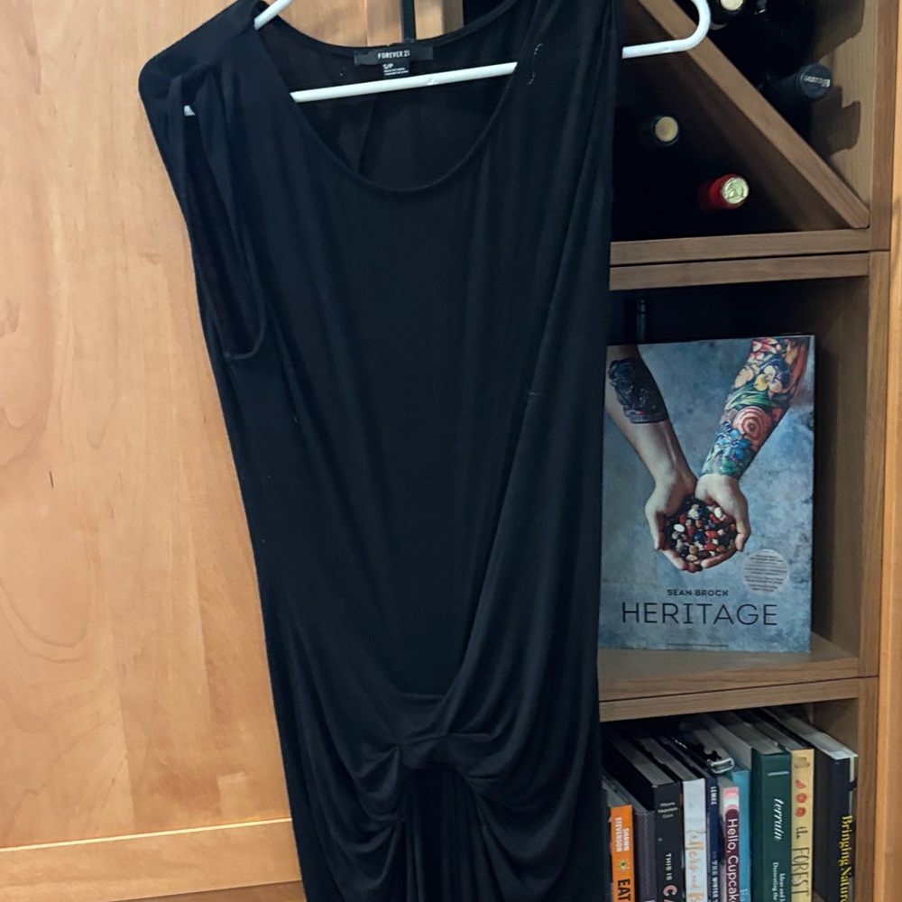 Forever 21 Black Asymmetrical Dress